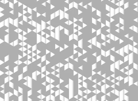 Abstract triangles pattern modern design gray and white decoration background Stock Illustration