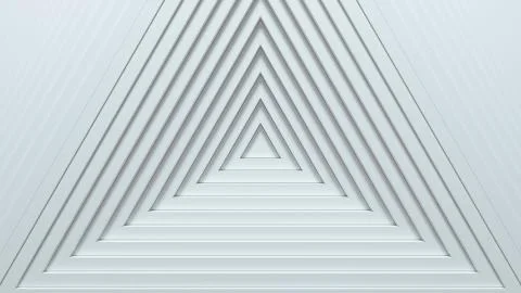 Abstract triangles pattern with offset effect. Animation of white blank trian Stock Illustration