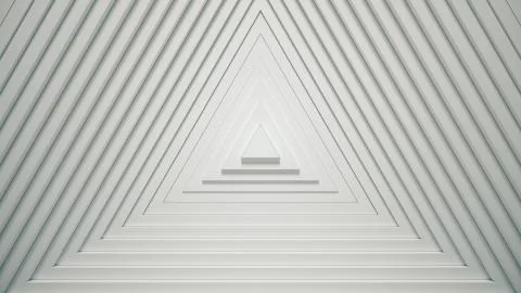 Abstract triangles pattern with offset effect. Animation of white blank trian Stock Illustration