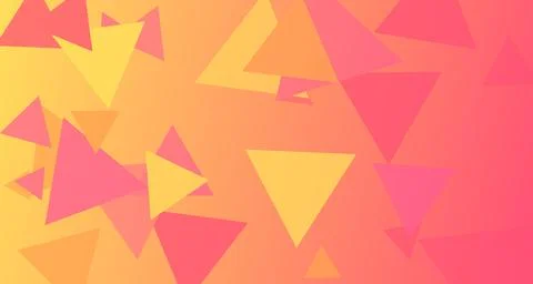 Abstract triangles in pink and orange Illustrazione stock