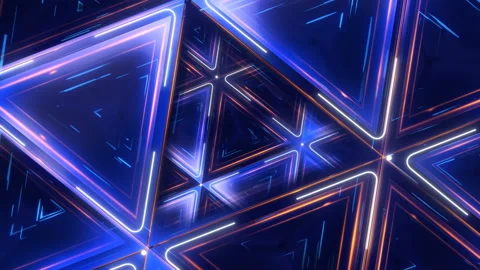 Abstract Triangles Rotating Loop Stock Footage 118326288