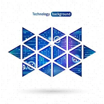 Abstract triangles science background. Stock Illustration