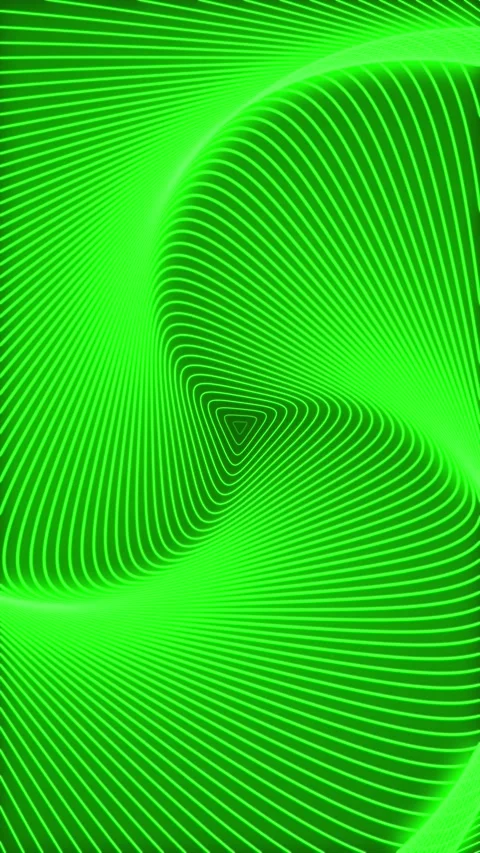 Abstract Triangles Spiral Lines Tunnel 3D Neon Rays Glowing Lines Swirl Design Stock Footage 313030236