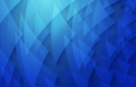 Abstract triangles swirl geometric template design of gradient blue color. Stock Illustration