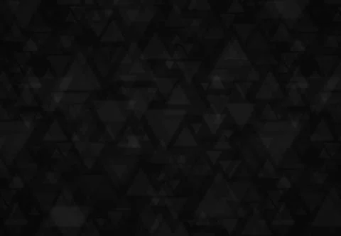 Abstract triangles tech design pattern of technology on black background. Stock Illustration