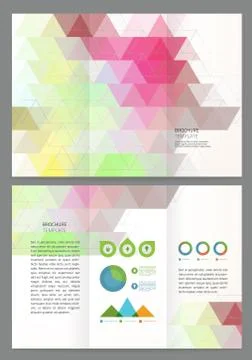 Abstract triangles Vector Brochure Template Stock Illustration