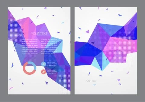 Abstract triangles Vector Brochure Template Stock Illustration