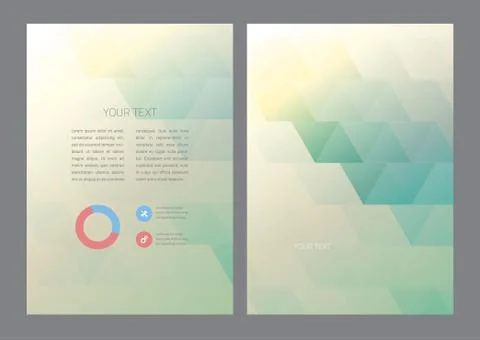 Abstract triangles Vector Brochure Template Stock Illustration