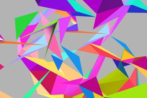 Abstract triangular background, 3d pattern Stock Illustration