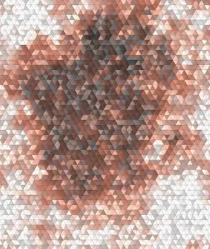 Abstract triangular background in pink, brown and grey Stock Illustration