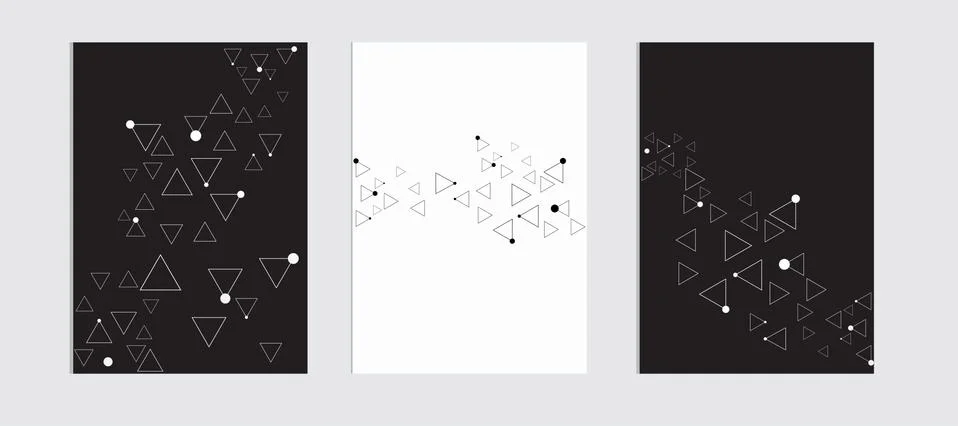 Abstract triangular backgrounds on the gray Stock Illustration
