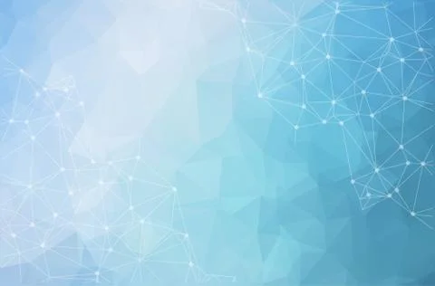 Abstract triangular blue background with polygonal &amp; triangular shapes イラスト素材