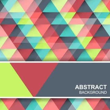 Abstract triangular colored concept. Vector background, cover design or banne Stock Illustration
