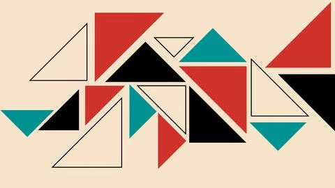 Abstract Triangular Geometric Background Stock Illustration