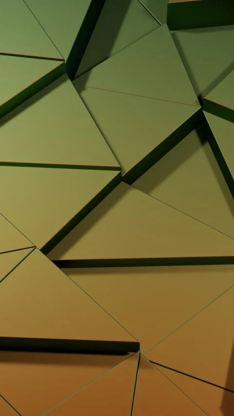 Abstract triangular geometric tiles. Design. Mosaic pattern with green and Stock Footage 282658720