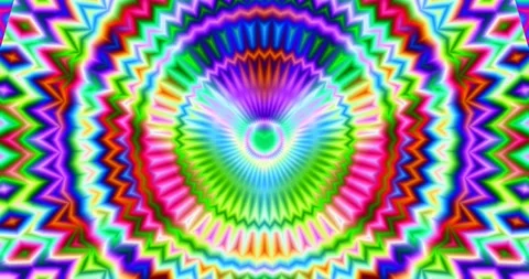 Abstract Triangular Hypnotic Neon Rainbow Color Trippy Psychedelic Motion Loop Stock Footage 165233076