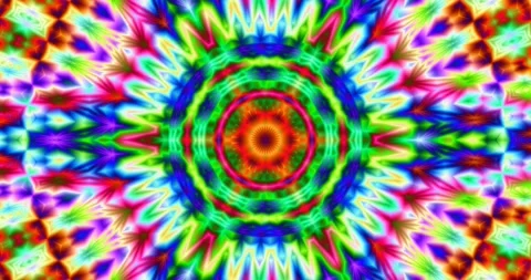 Abstract Triangular Hypnotic Neon Rainbow Color Trippy Psychedelic Motion Loop Stock Footage 165236485
