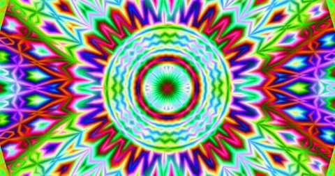 Abstract Triangular Hypnotic Neon Rainbow Color Trippy Psychedelic Motion Loop Stock Footage 165237132