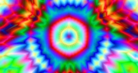 Abstract Triangular Hypnotic Neon Rainbow Color Trippy Psychedelic Motion Loop Stock Footage 165237792