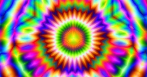 Abstract Triangular Hypnotic Neon Rainbow Color Trippy Psychedelic Motion Loop Stock Footage 165239660