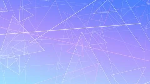 Abstract triangular network lines drift across a soft blue and purple gradi.. Stock Illustration