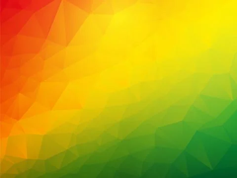 Abstract triangular red yellow green background Stock Illustration