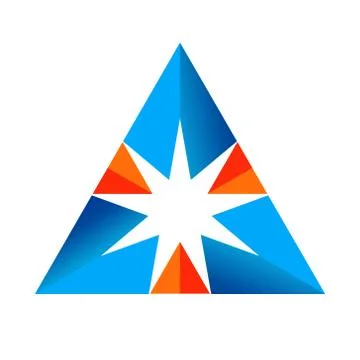 Abstract triangular sign Stock Illustration