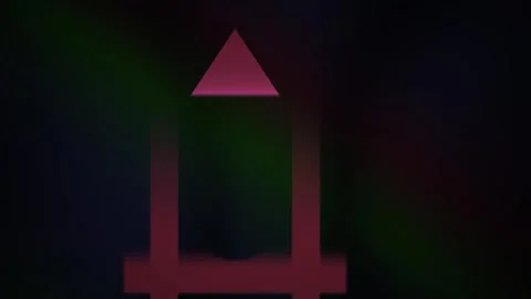 Abstract triangular structure in dark setting. Stock Footage 336692956