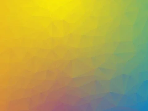 Abstract triangular yellow green blue purple background Stock Illustration