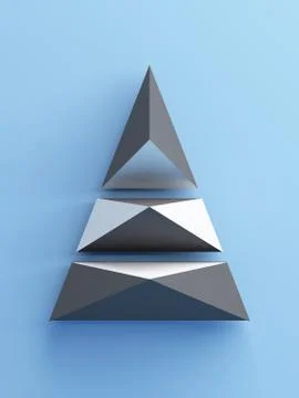 Abstract triangulated geometric object Ilustración de archivo
