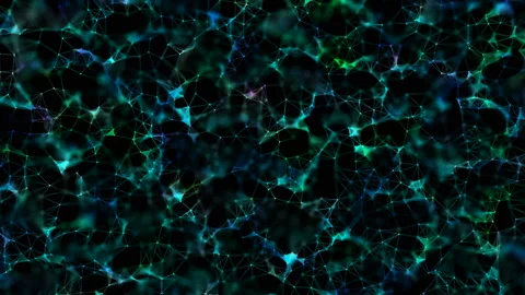 Abstract triangulation plexus with connections in space, background with Stock Footage 108470488