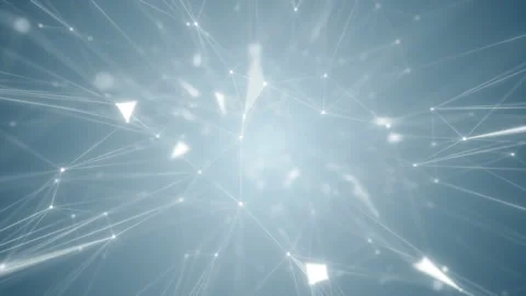 Abstract triangulation plexus with connections in space, background with Stock Footage 114064001