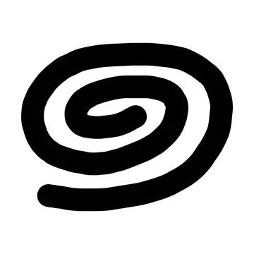 Abstract tribal art shape vector modern and contemporary spiral design art  Stock Illustration