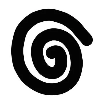 Abstract tribal art shape vector modern and contemporary spiral design art  Stock Illustration