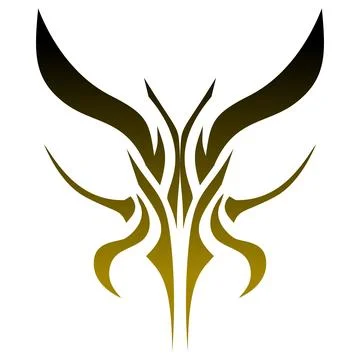 Abstract Tribal Design with Gradient Elements. Stock Illustration