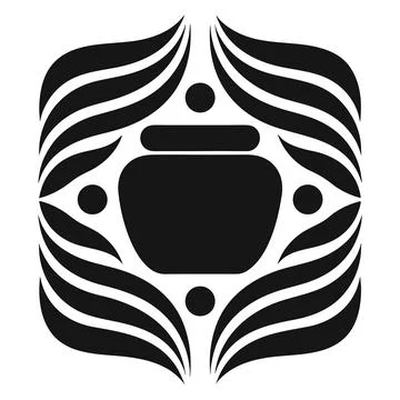 Abstract Tribal Geometric Shield Emblem Design Stock Illustration