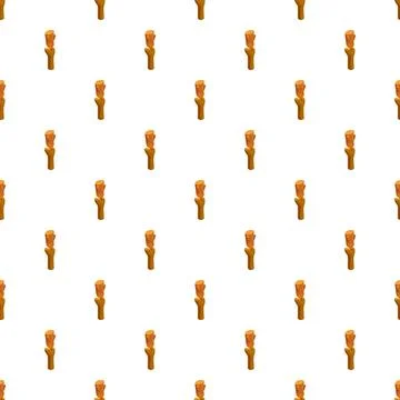 Abstract tribal mask repeating pattern on white background 库存插图