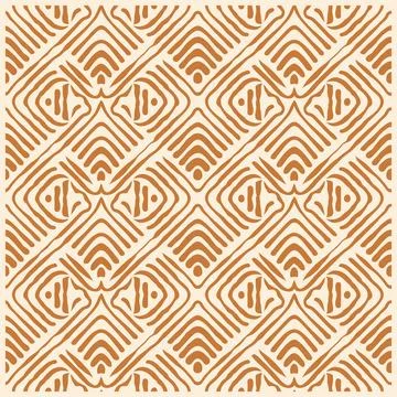 Abstract Tribal Maze Pattern geometric shapes, Vector Background Stock Illustration