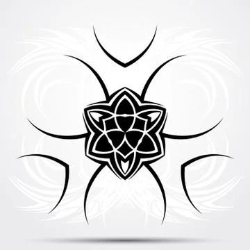 Abstract tribal tattoo. Ilustração Stock