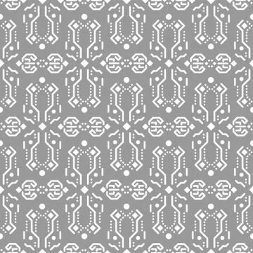 Abstract tribe ornament seamless vector pattern Stock Illustration