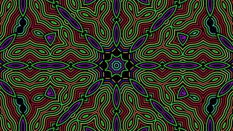 Abstract trippy background with psychedelic patterns and acid colors Stock Footage 302475803