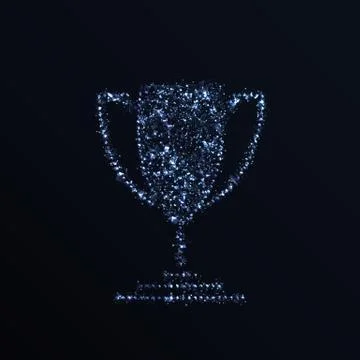 Abstract trophy made of polygons Stock Illustration