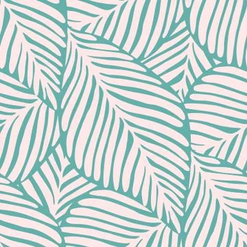 Abstract tropic leaf seamless pattern. Exotic plant. Stock Illustration