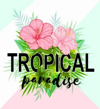 Abstract tropical background Stock Illustration