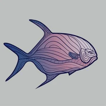 Abstract Tropical Fish Stock Illustration