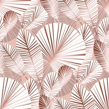 Abstract tropical foliage seamless pattern Illustrazione stock