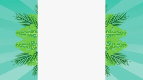 Abstract tropical leaf background with clean white center copy space for su.. Video stock 339214085