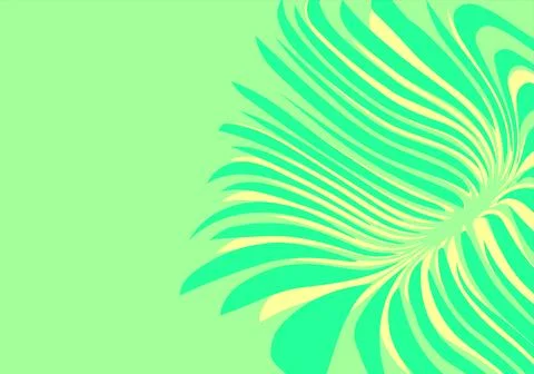 Abstract Tropical Palm Leaf Background With Green Swirl Pattern And Summer .. Stock Illustration