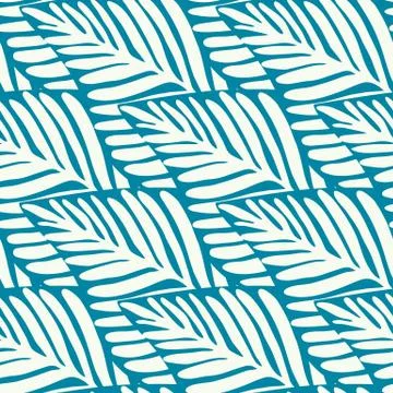 Abstract tropical pattern, palm leaves seamless floral background. Stock Illustration