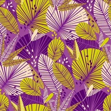 Abstract tropical seamless pattern for background Stock-Illustration